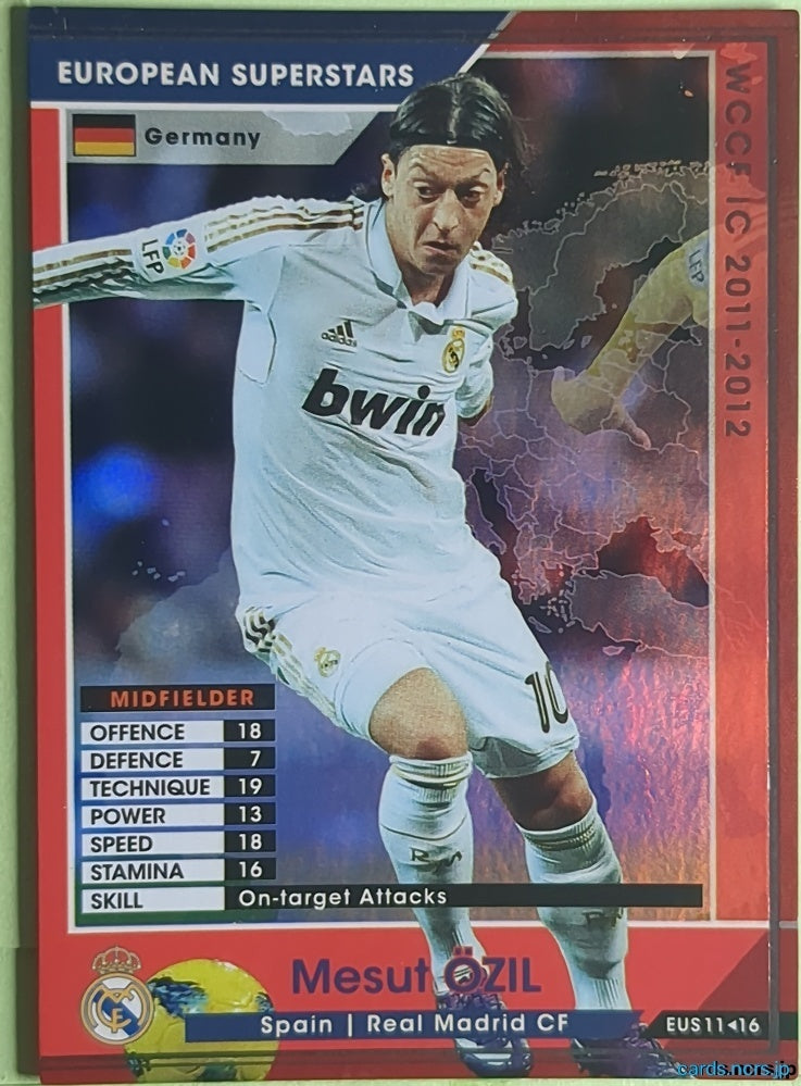 Panini WCCF Football WCCF/2011-2012-EUS11/16 N Mesut Ozil Trading Card NM