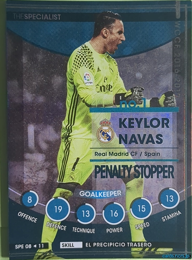 Panini WCCF Football WCCF/2016-2017-SPE08/11 N KEYLOR NAVAS Trading Card NM