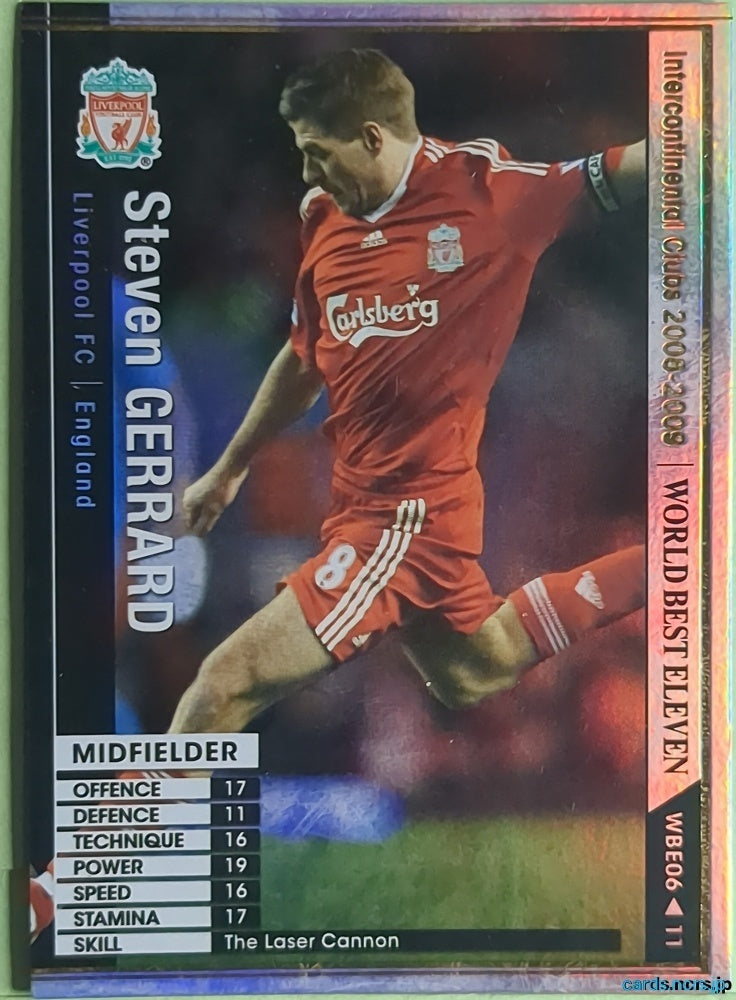 Panini WCCF Football WCCF/2008-2009-WBE06/11 N Steven Gerrard Trading Card NM