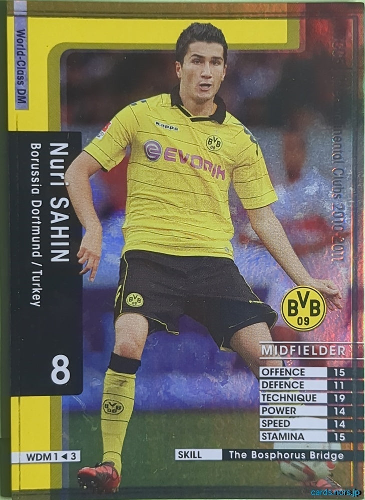 Panini WCCF Football WCCF/2010-2011-WDM1/3 N Nuri Sahin Trading Card NM