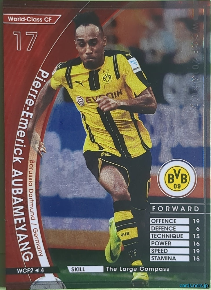 Panini WCCF Football WCCF/2015-2016-WCF2/4 N Pierre-Emerick Aubameyang Trading Card NM