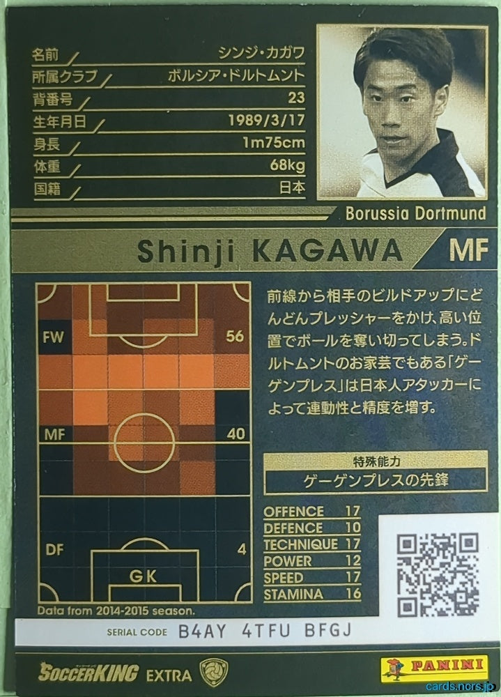 Panini WCCF Football WCCF/2015-2016-SoccerKING-EXTRA2 N Keisuke Honda Trading Card NM