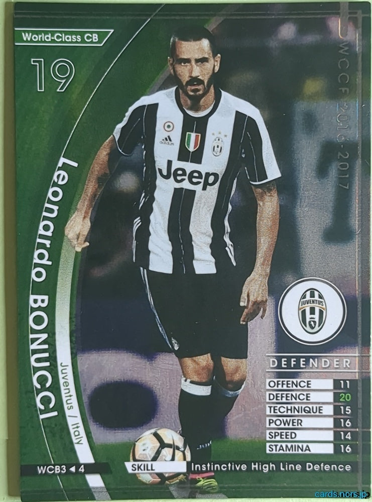 Panini WCCF Football WCCF/2016-2017-WCB3/4 N Leonardo Bonucci Trading Card NM