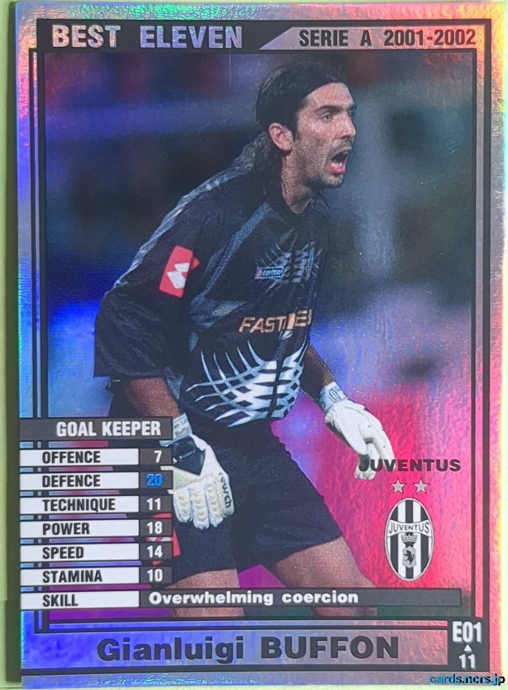 Panini WCCF Football WCCF/2001-2002-E01/11 N Gianluigi Buffon Trading Card NM