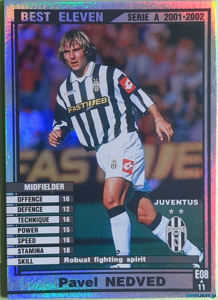 Panini WCCF Football WCCF/2001-2002-E08/11 N Pavel Nedvěd Trading Card NM