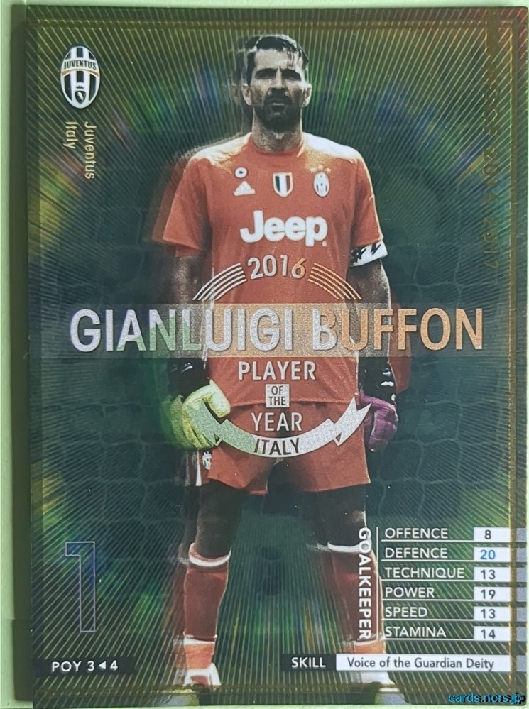 Panini WCCF Football WCCF/2015-2016-POY3/4 N Gianluigi Buffon Trading Card NM