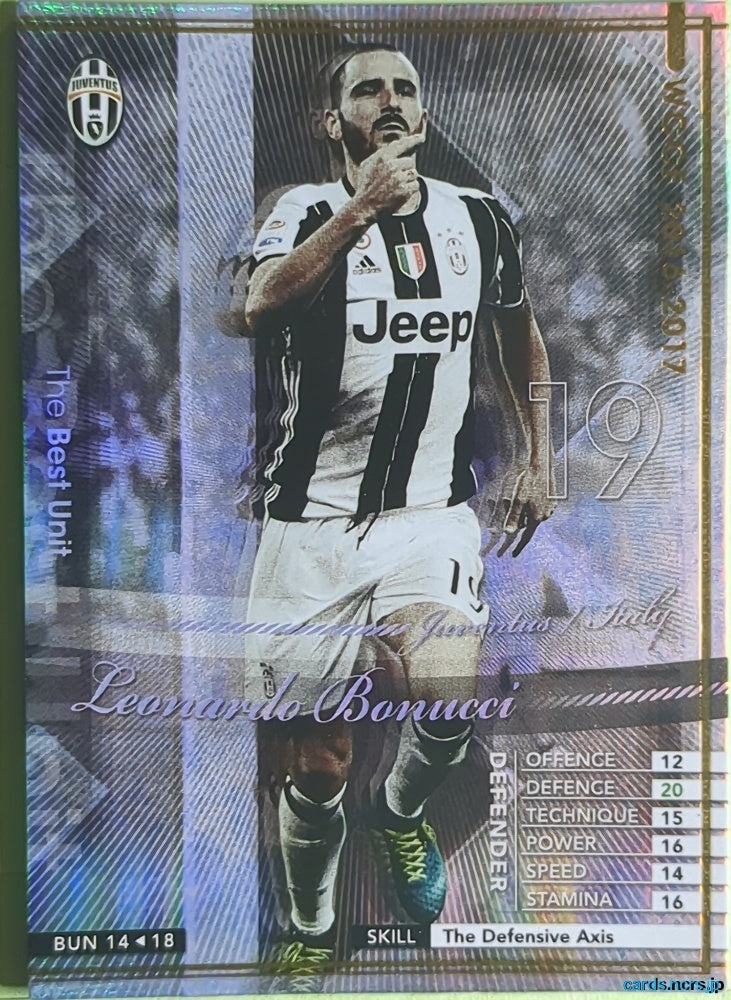 Panini WCCF Football WCCF/2016-2017-BUN14/18 N Leonardo Bonucci Trading Card NM