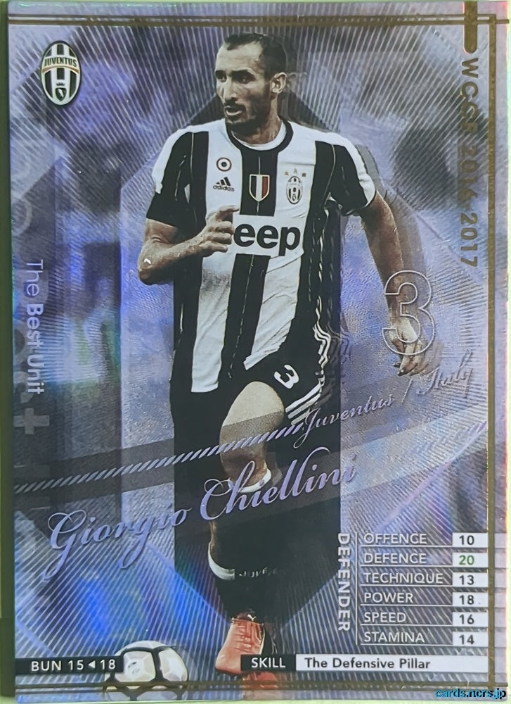Panini WCCF Football WCCF/2016-2017-BUN15/18 N Giorgio Chiellini Trading Card NM
