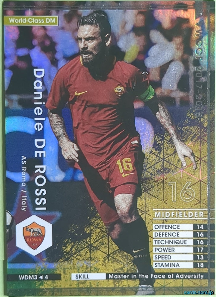 Panini WCCF Football WCCF/2017-2018-WDM3/4 N Daniele DE ROSSI Trading Card NM