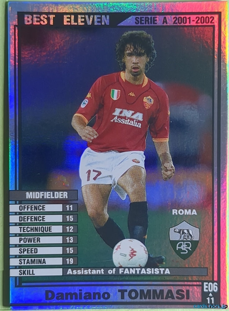Panini WCCF Football WCCF/2001-2002-E06/11 N Damiano Tommasi Trading Card NM
