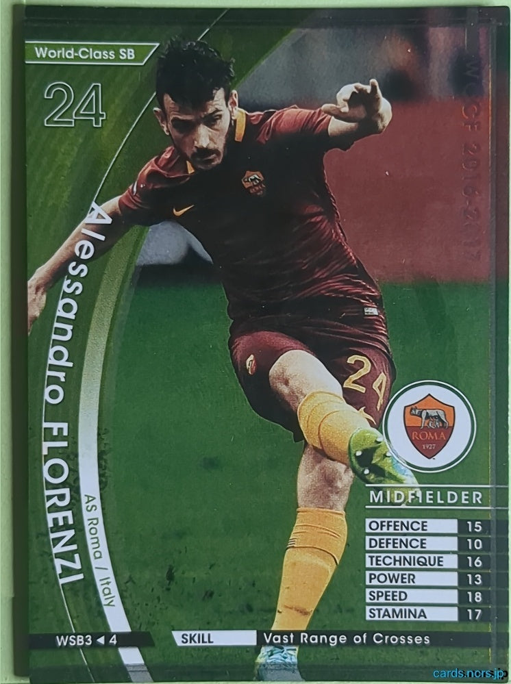 Panini WCCF Football WCCF/2016-2017-WSB3/4 N Alessandro FLORENZI Trading Card NM