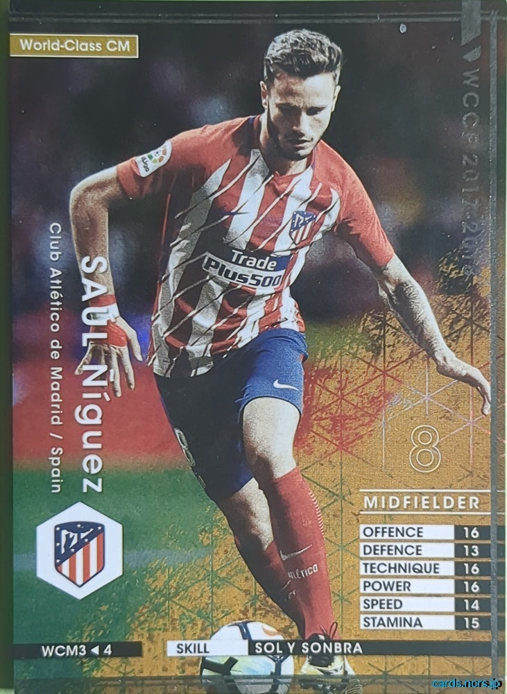 Panini WCCF Football WCCF/2017-2018-WCM3/4 N Saúl Ñíguez Trading Card NM