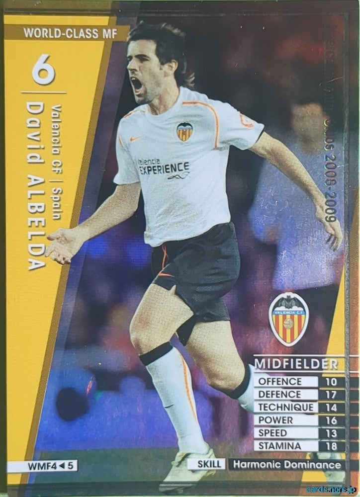 Panini WCCF Football WCCF/2008-2009-WMF4/5 N David Albelda Trading Card NM