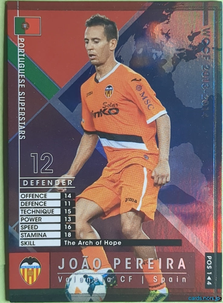 Panini WCCF Football WCCF/2013-2014-POS1/4 N João Pereira Trading Card NM