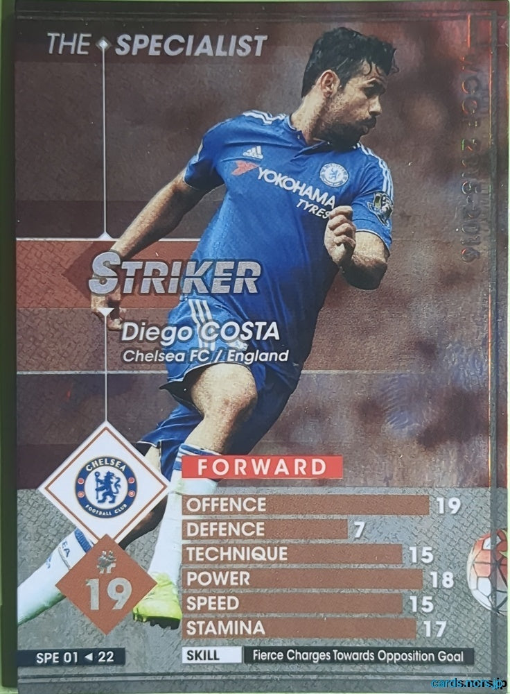 Panini WCCF Football WCCF/2015-2016-SPE01/22 N Diego Costa Trading Card NM