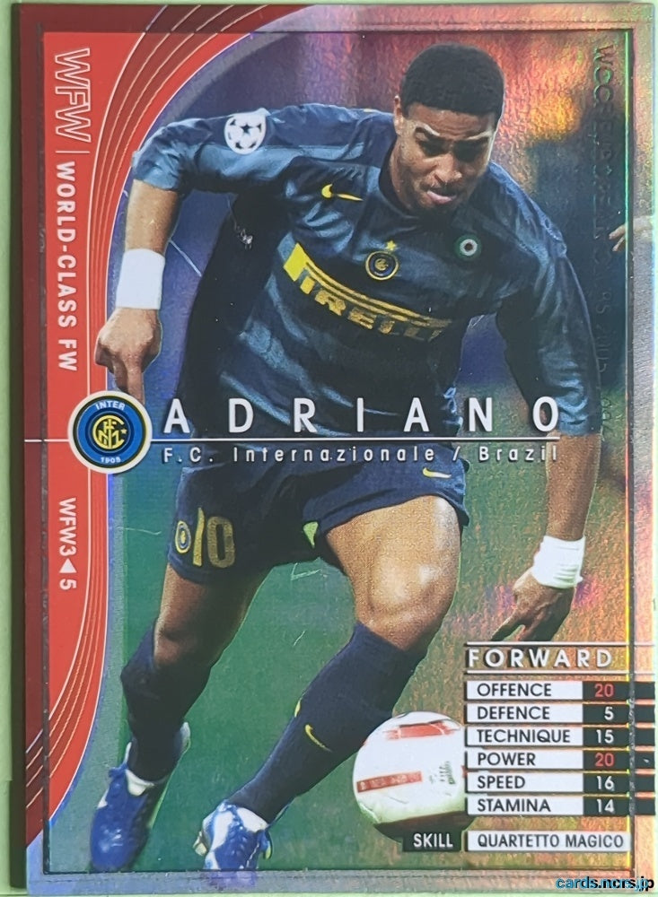 Panini WCCF Football WCCF/2005-2006-WFW3/5 N Adriano Trading Card NM