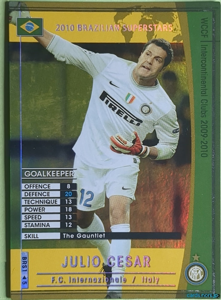 Panini WCCF Football WCCF/2009-2010-BRS1/5 N Júlio César Trading Card NM