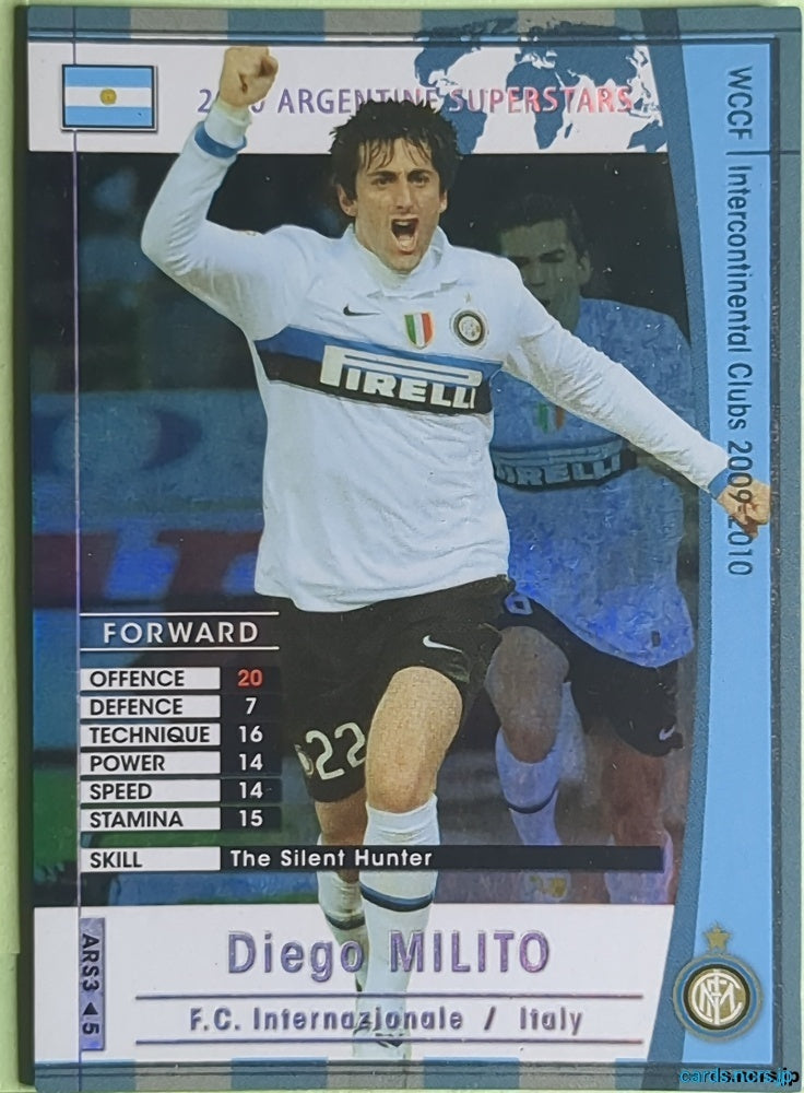 Panini WCCF Football WCCF/2009-2010-ARS3/5 N Diego Milito Trading Card NM