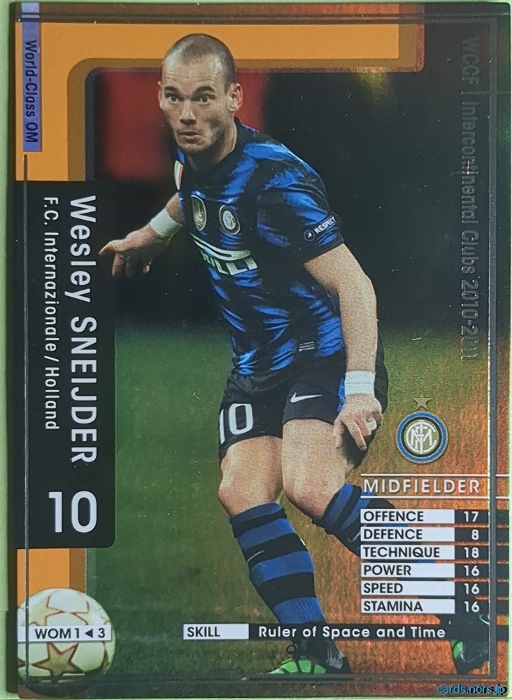 Panini WCCF Football WCCF/2010-2011-WOM1/3 N Wesley Sneijder Trading Card NM