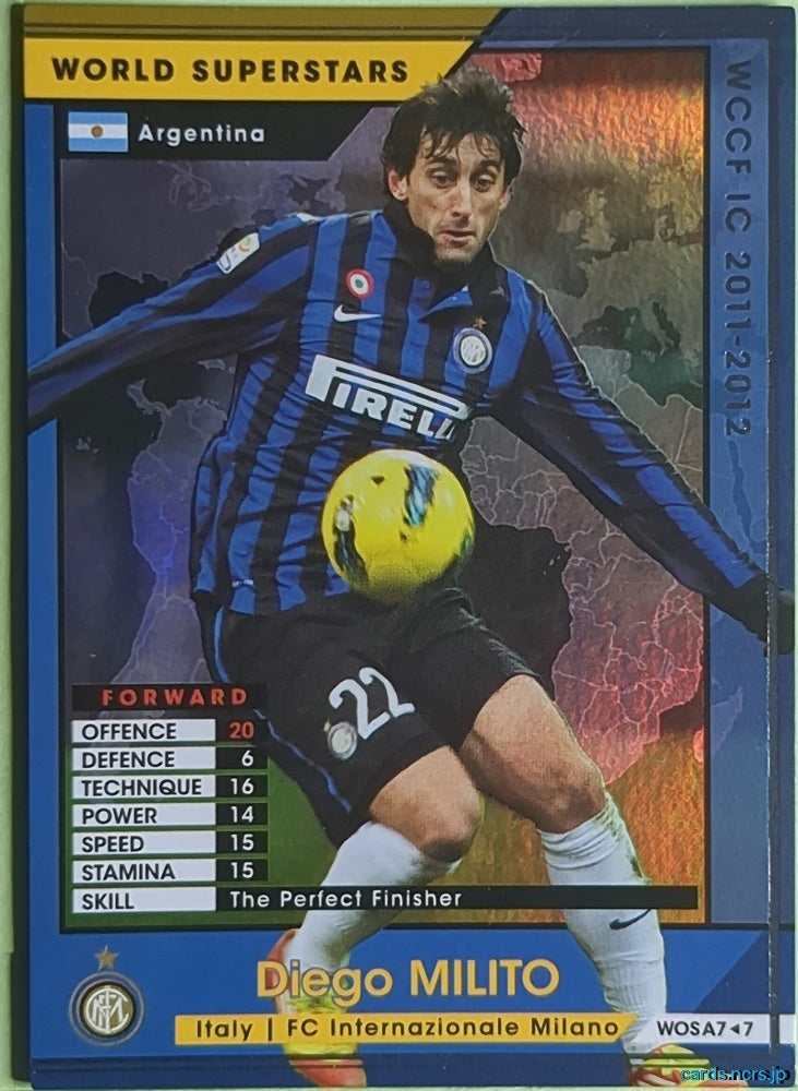 Panini WCCF Football WCCF/2011-2012-WOSA7/7 N Diego Milito Trading Card NM