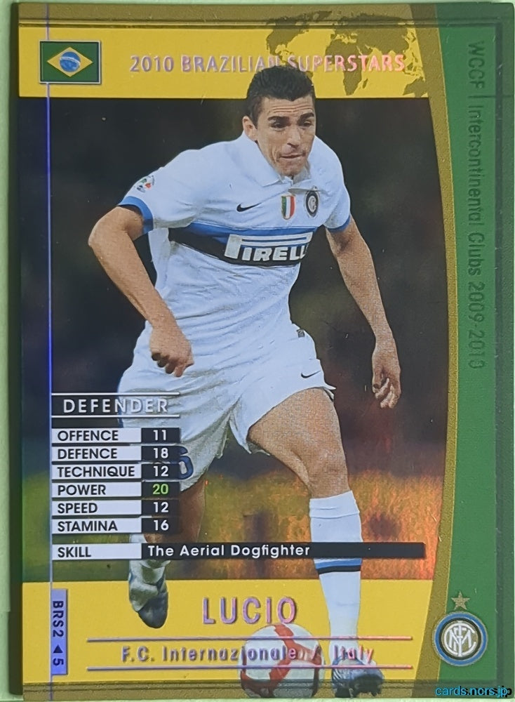 Panini WCCF Football WCCF/2009-2010-BRS2/5 N LUCIO Trading Card NM
