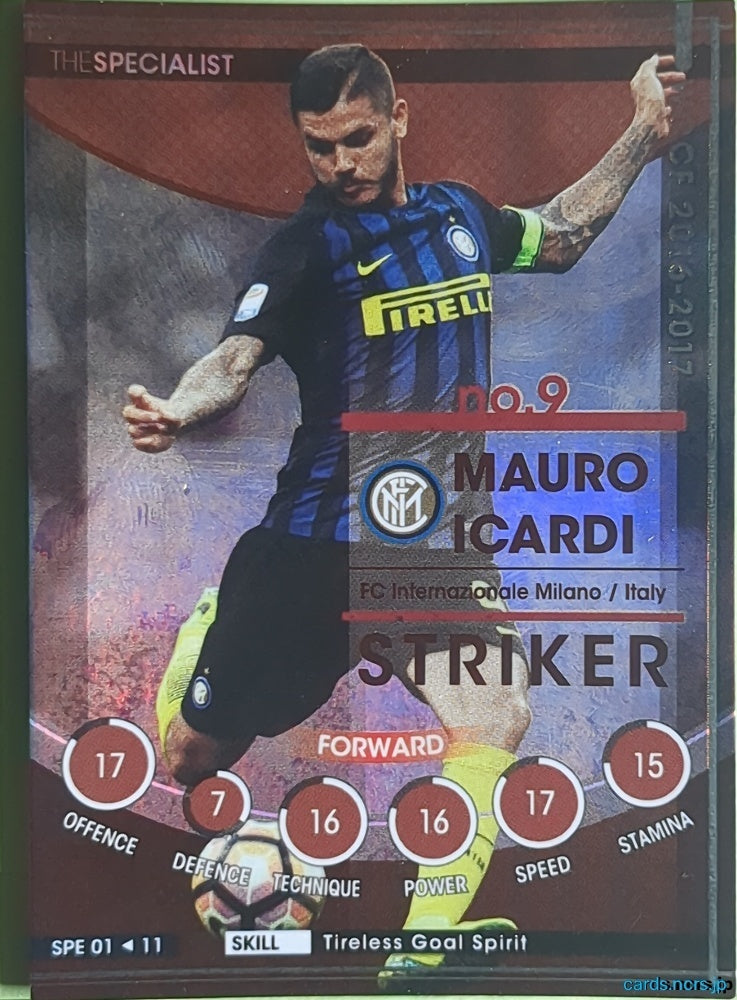 Panini WCCF Football WCCF/2016-2017-SPE01/11 N Mauro ICARDI Trading Card NM