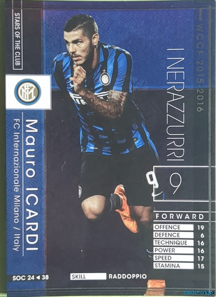 Panini WCCF Football WCCF/2015-2016-SOC24/38 N Mauro ICARDI Trading Card NM