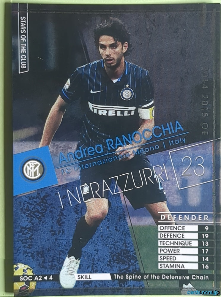 Panini WCCF Football WCCF/2014-2015-SOCA2/4 N Andrea Ranocchia Trading Card NM