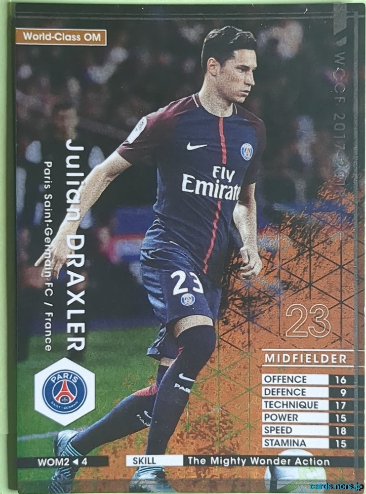 Panini WCCF Football WCCF/2016-2017-WOM2/4 N Julian DRAXLER Trading Card NM