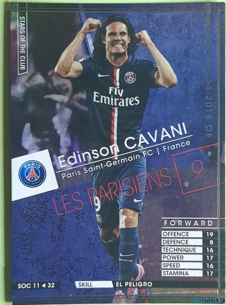 Panini WCCF Football WCCF/2014-2015-SOC11/32 N Edinson CAVANI Trading Card NM