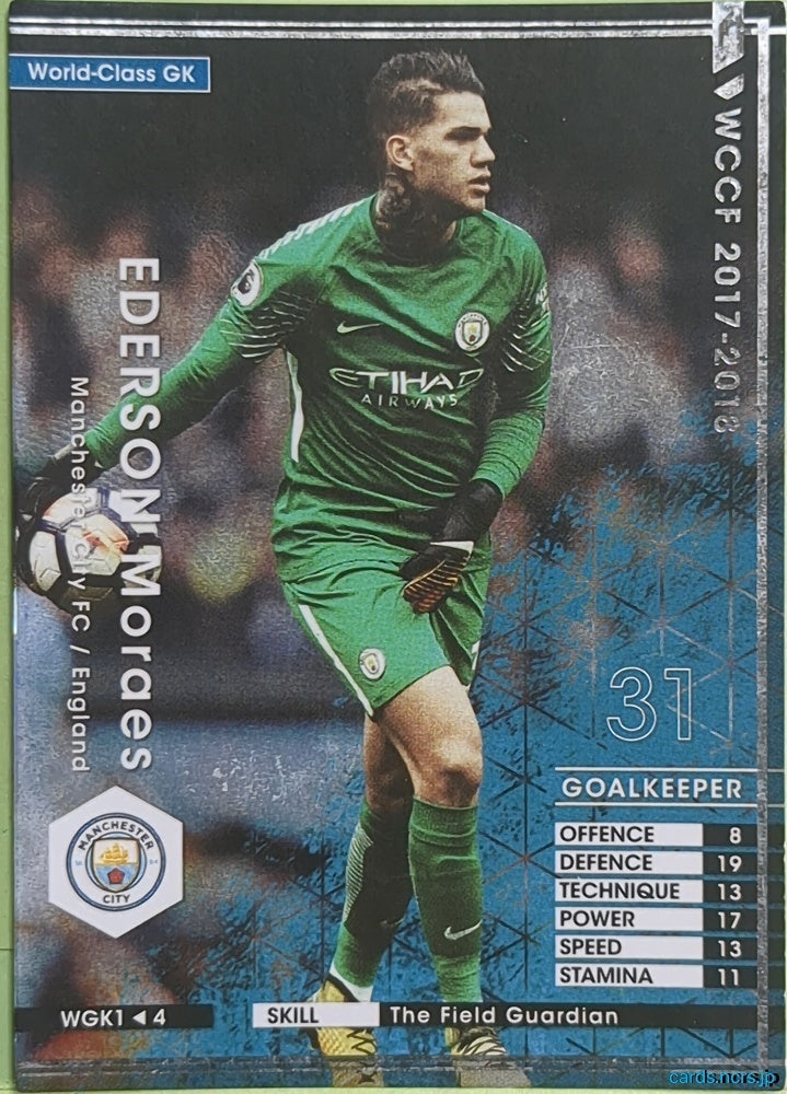 Panini WCCF Football WCCF/2017-2018-WGK1/4 N EDERSON Moraes Trading Card NM