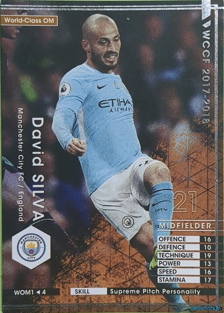 Panini WCCF Football WCCF/2017-2018-WOM1/4 N David Silva Trading Card NM