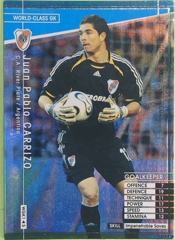 Panini WCCF Football WCCF/2007-2007-WGK1/5 N Juan Pablo Carrizo Trading Card NM