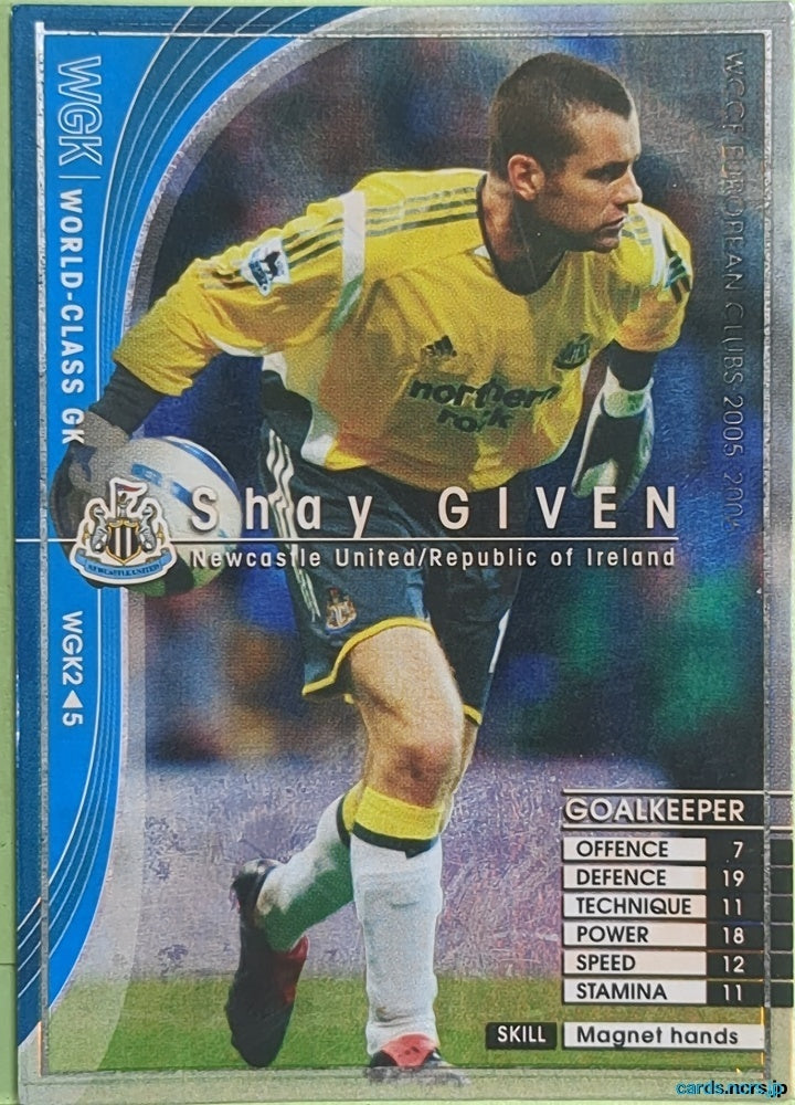 Panini WCCF Football WCCF/2005-2006-WGK2/5 N Shay Given Trading Card NM