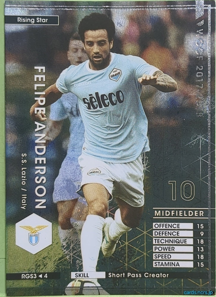 Panini WCCF Football WCCF/2017-2018-RGS3/4 N Felipe Anderson Trading Card NM