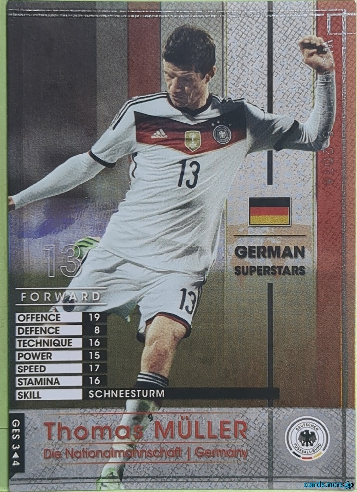 Panini WCCF Football WCCF/2015-2016-GES3/4 N Thomas Müller Trading Card NM