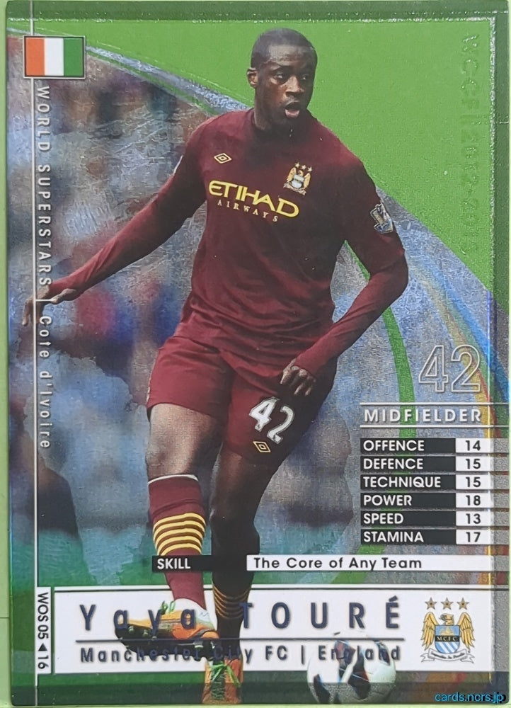 Panini WCCF Football WCCF/2012-2013-WOS05/16 N Yaya Touré Trading Card NM