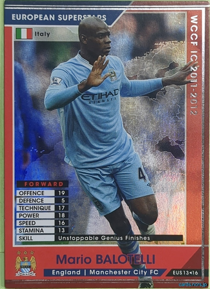 Panini WCCF Football WCCF/2011-2012-EUS13/16 N Mario Balotelli Trading Card NM