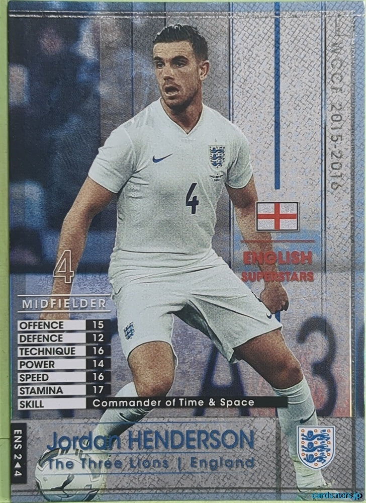 Panini WCCF Football WCCF/2015-2016-ENS2/4 N Jordan Henderson Trading Card NM