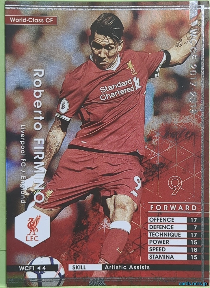 Panini WCCF Football WCCF/2016-2017-WCF1/4 N Roberto Firmino Trading Card EX