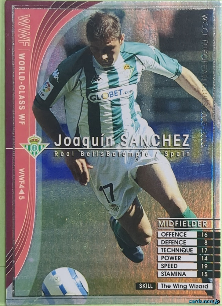 Panini WCCF Football WCCF/2005-2006-WWF4/5 N Joaquin Sanchez Trading Card NM