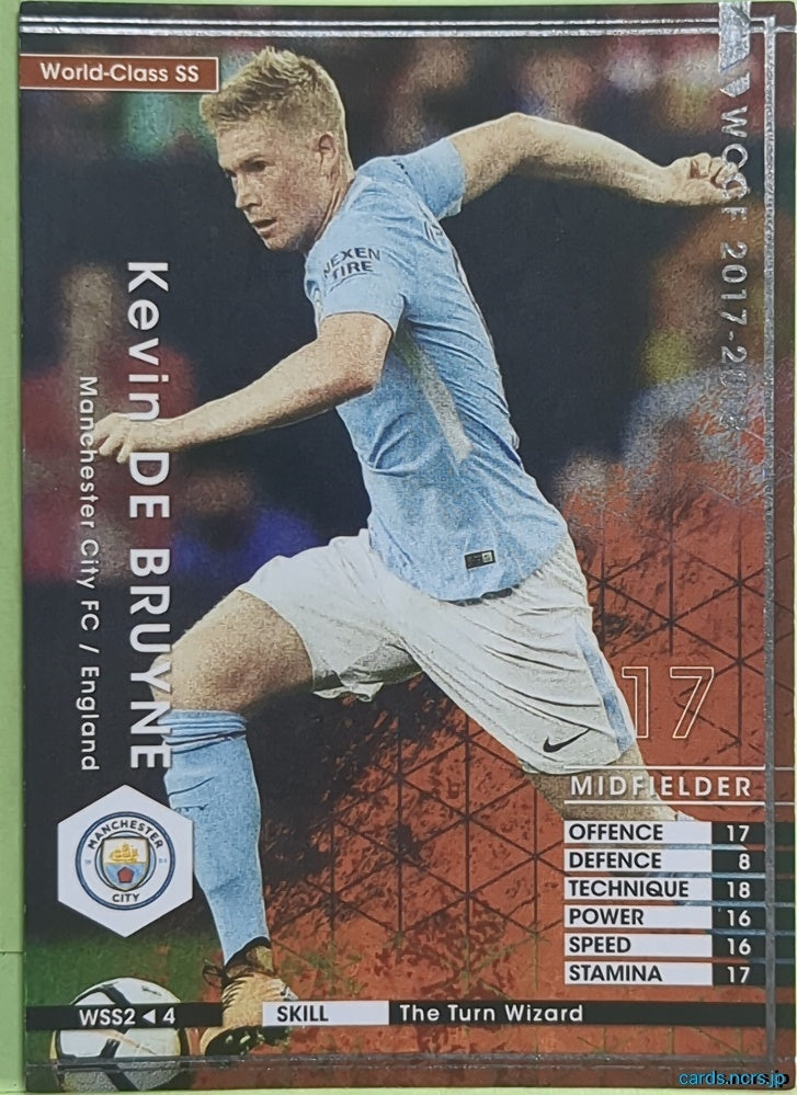 Panini WCCF Football WCCF/2017-2018-WSS2/4 N Kevin De Bruyne Trading Card NM