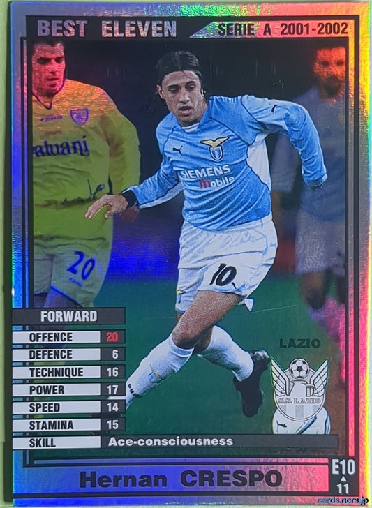 Panini WCCF Football WCCF/2001-2002-E10/11 N Hernan Crespo Trading Card NM