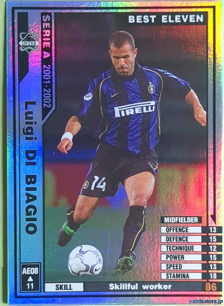 Panini WCCF Football WCCF/2001-2002-AE08/11 N Luigi Di Biagio Trading Card NM