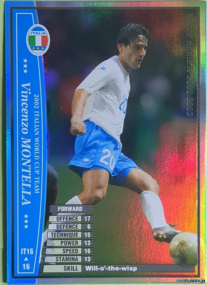 Panini WCCF Football WCCF/2002-2003-IT16/16 N Vincenzo Montella Trading Card NM