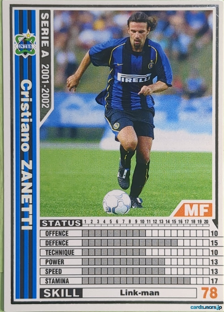 Panini WCCF Football WCCF/2001-2002-092/288 N Cristiano ZANETTI Trading Card NM