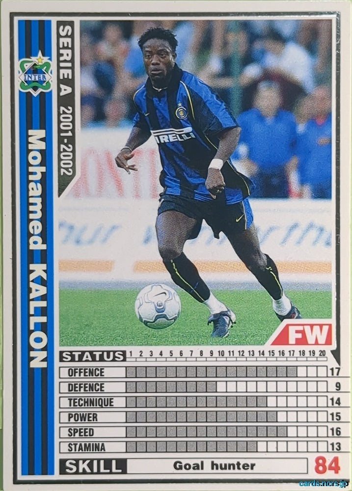 Panini WCCF Football WCCF/2001-2002-093/288 N Mohamed Kallon Trading Card NM