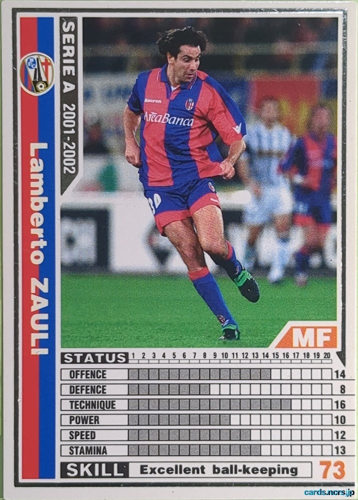 Panini WCCF Football WCCF/2001-2002-029/288 N Lamberto Zauli Trading Card NM