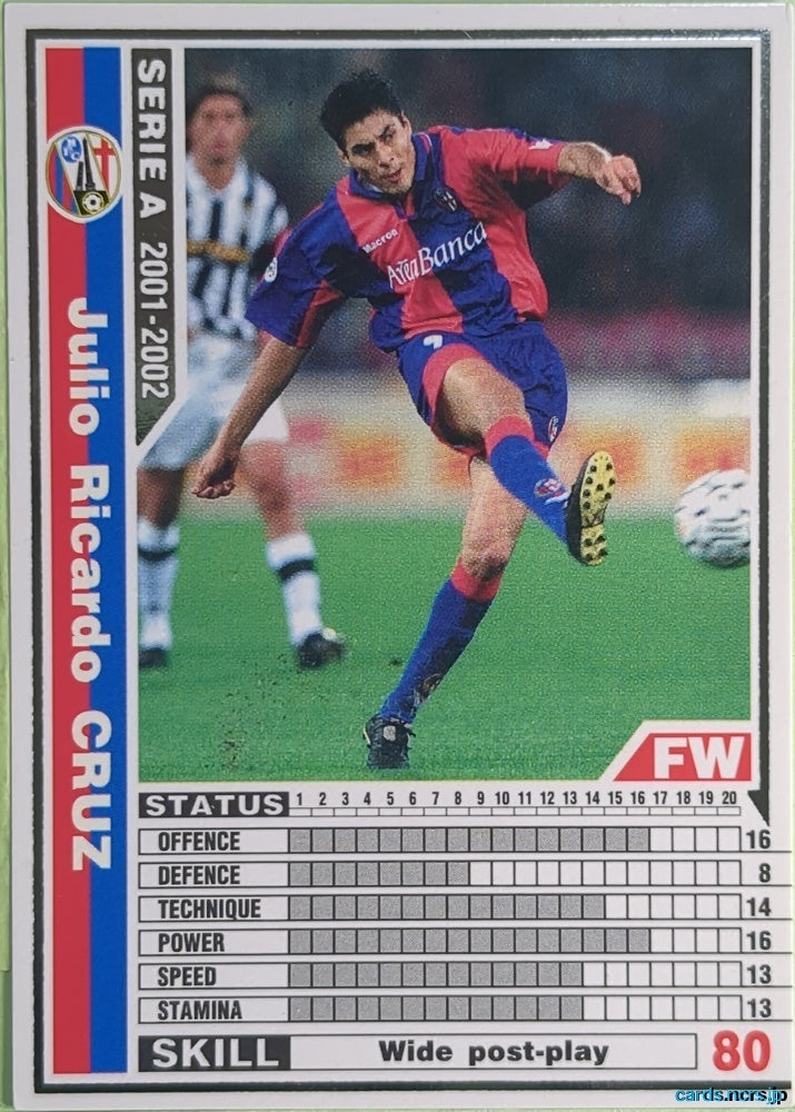 Panini WCCF Football WCCF/2001-2002-031/288 N Julio Ricardo Cruz Trading Card NM