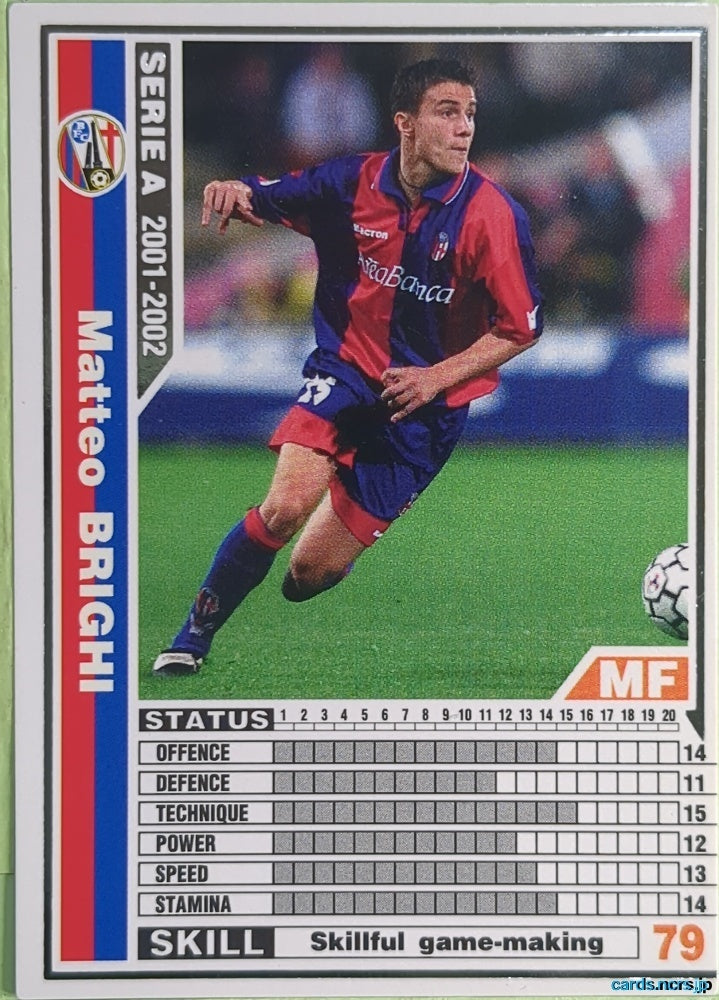 Panini WCCF Football WCCF/2001-2002-023/288 N Matteo Brighi Trading Card NM